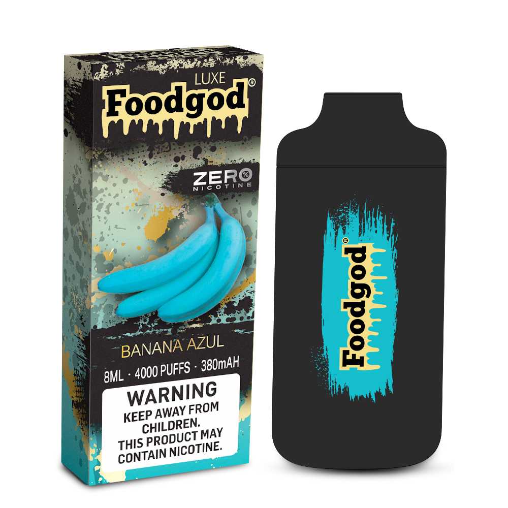 Foodgod Luxe Vape zero Nic Banana Azul Flavor - Disposable Vape