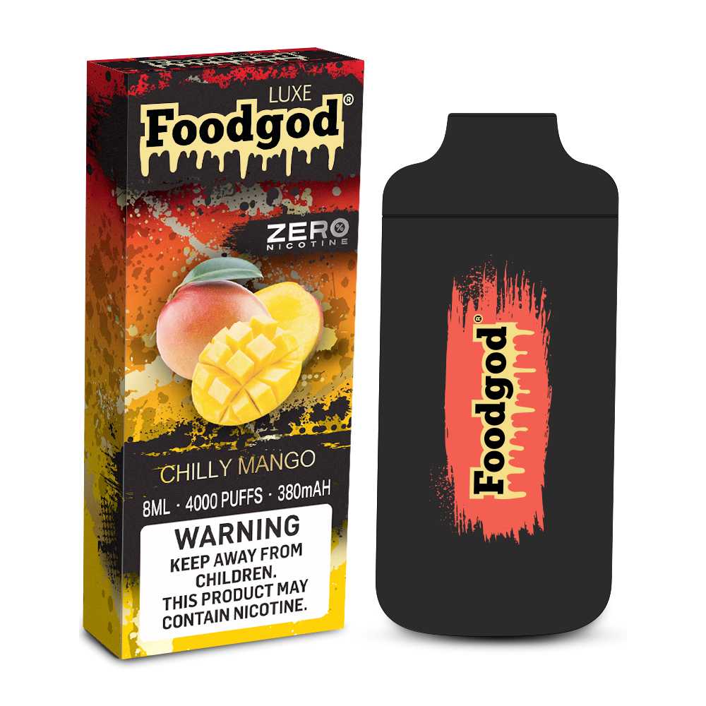 Foodgod Luxe Vape zero Nic Chilly Mango Flavor - Disposable Vape