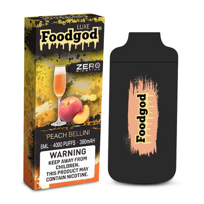 Foodgod Luxe Vape zero Nic Peach Bellini Flavor - Disposable Vape