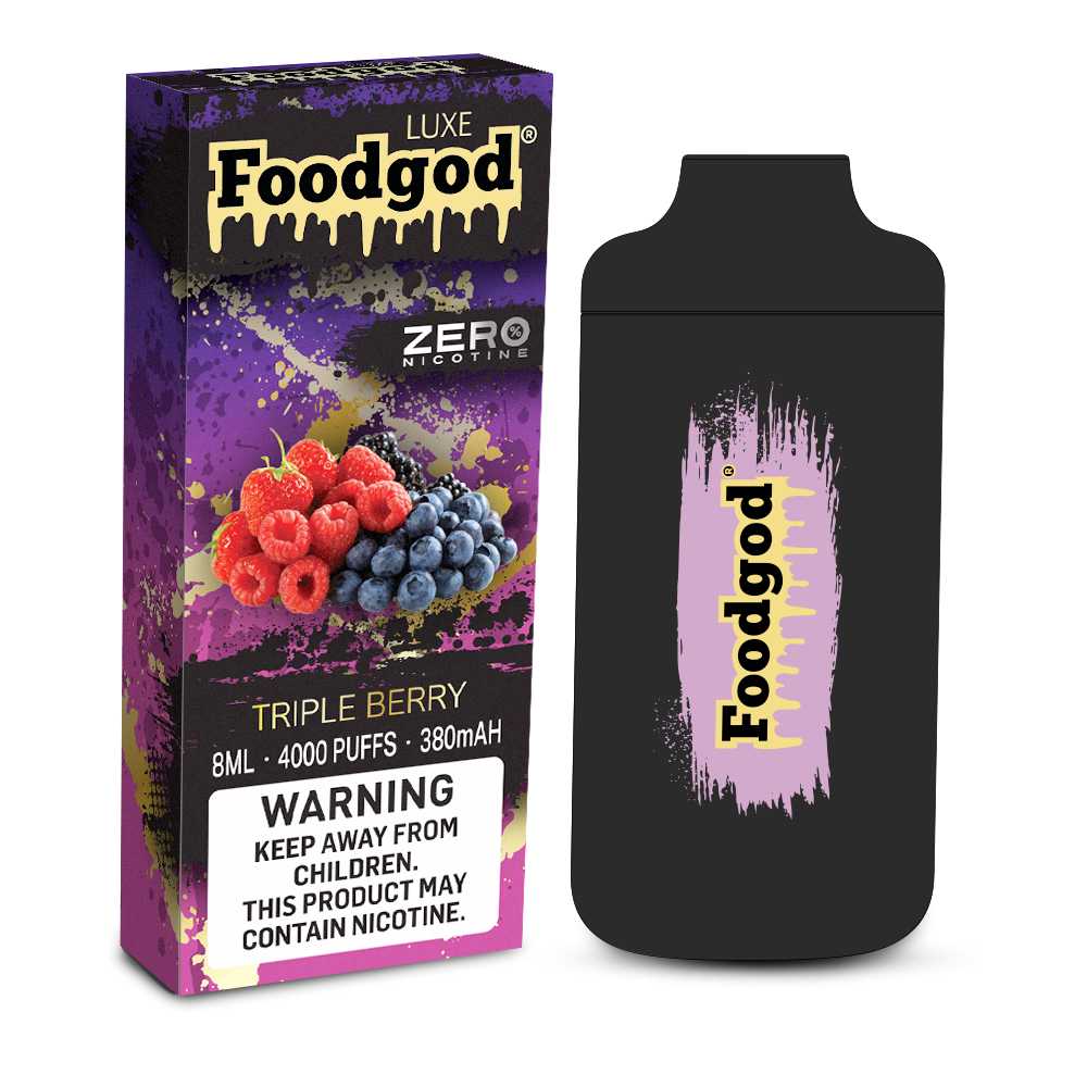 Foodgod Luxe Vape zero Nic Tripple Berry Flavor - Disposable Vape