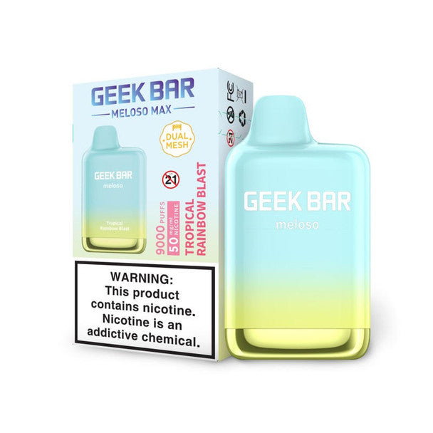 Geek Bar Meloso Max Tropical Rainbow Blast Flavor - Disposable Vape