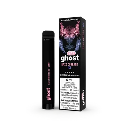 Ghost MAX RAZZ CURRANT ICE Flavor - Disposable Vape
