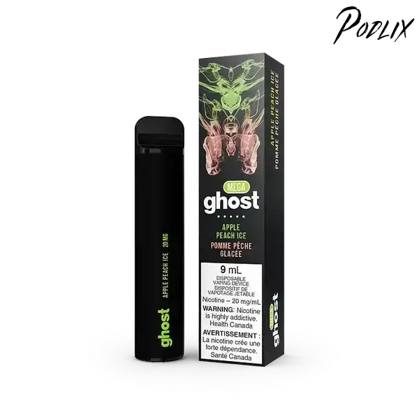 Ghost MEGA APPLE PEACH ICE Flavor - Disposable Vape