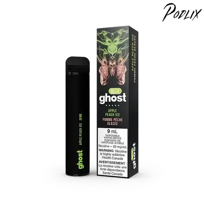 Ghost MEGA APPLE PEACH ICE Flavor - Disposable Vape