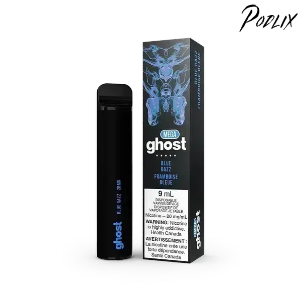Ghost MEGA BLUE RAZZ Flavor - Disposable Vape