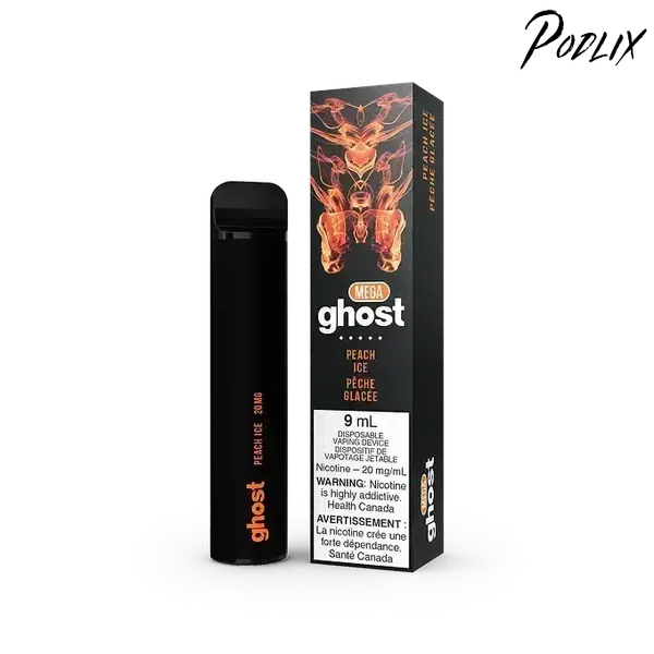 Ghost MEGA PEACH ICE Flavor - Disposable Vape