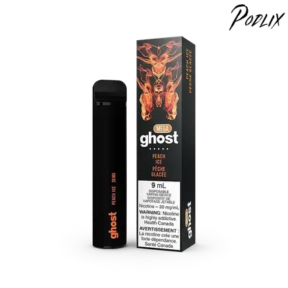 Ghost MEGA PEACH ICE Flavor - Disposable Vape