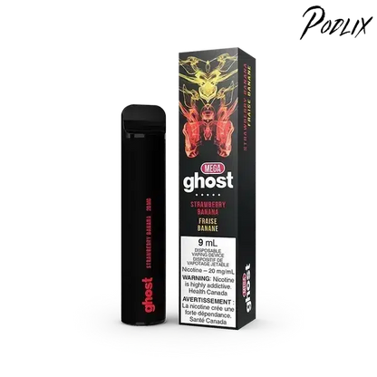 Ghost MEGA STRAWBERRY BANANA Flavor - Disposable Vape