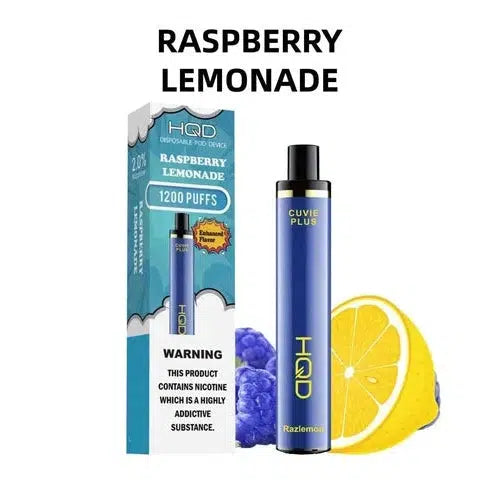 HQD Cuvie Plus Blue Raspberry Lemonade Flavor - Disposable Vape