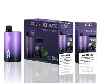 HQD Cuvie Ultimate Black Ice Flavor - Disposable Vape