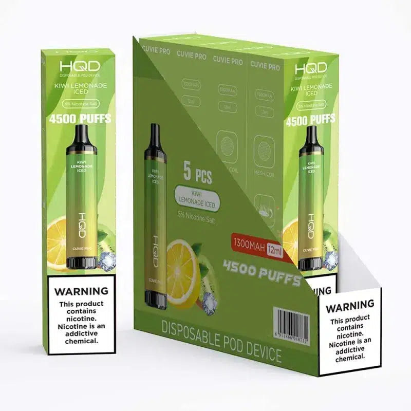 HQD XXL Cuvie Pro Kiwi Lemonade Ice Flavor - Disposable Vape