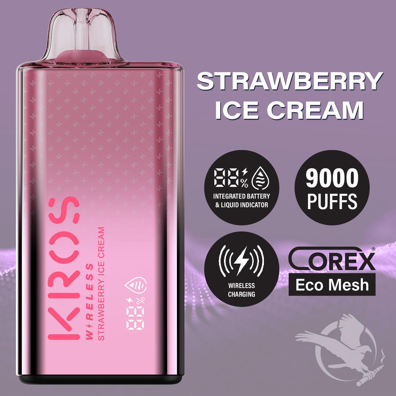 Kros Wireless Strawberry Ice Cream Flavor - Disposable Vape