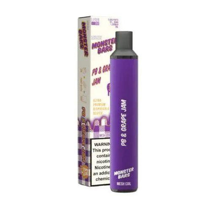 Monster Bar 3500 PB & Grape Jam Flavor - Disposable Vape