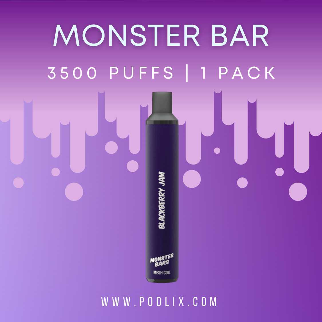 Monster Bar 3500 Flavor - Disposable Vape