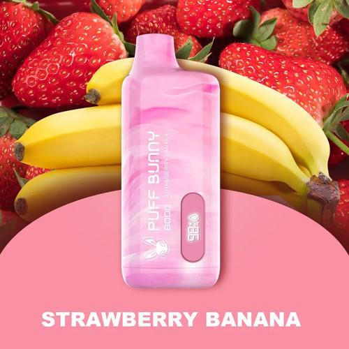 Puff Bunny 8000 Strawberry banana Flavor - Disposable Vape