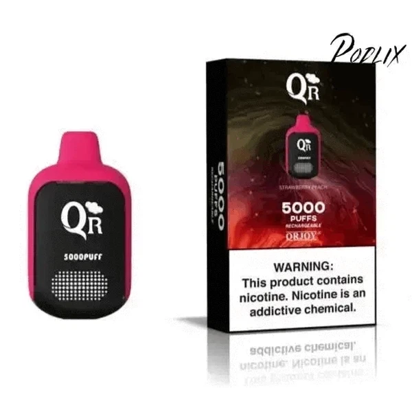 QR 5000 Strawberry Peach Flavor - Disposable Vape