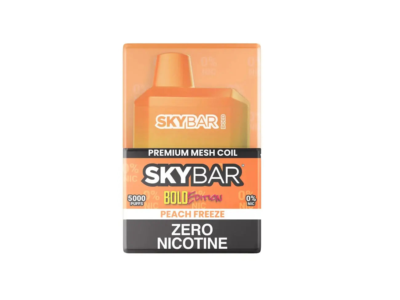 SKYBAR Bold Zero Nicotine Peach Freeze Flavor - Disposable Vape
