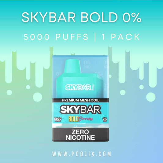SKYBAR Bold Zero Nicotine Flavor - Disposable Vape