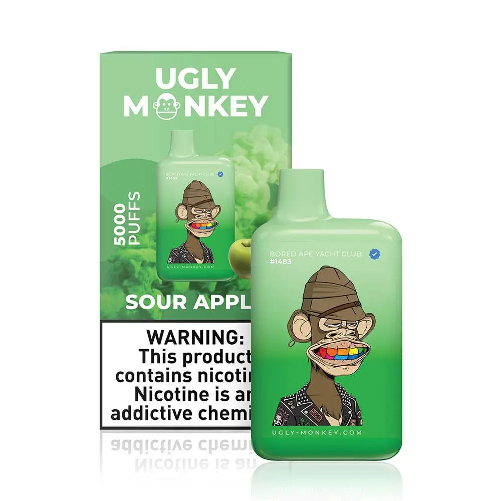 Ugly Monkey Sour Apple Flavor - Disposable Vape